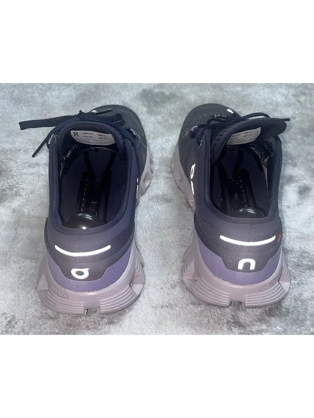 On Running Cloud X 3 Women's Running Shoes Iron Fade Navy Purple US 8